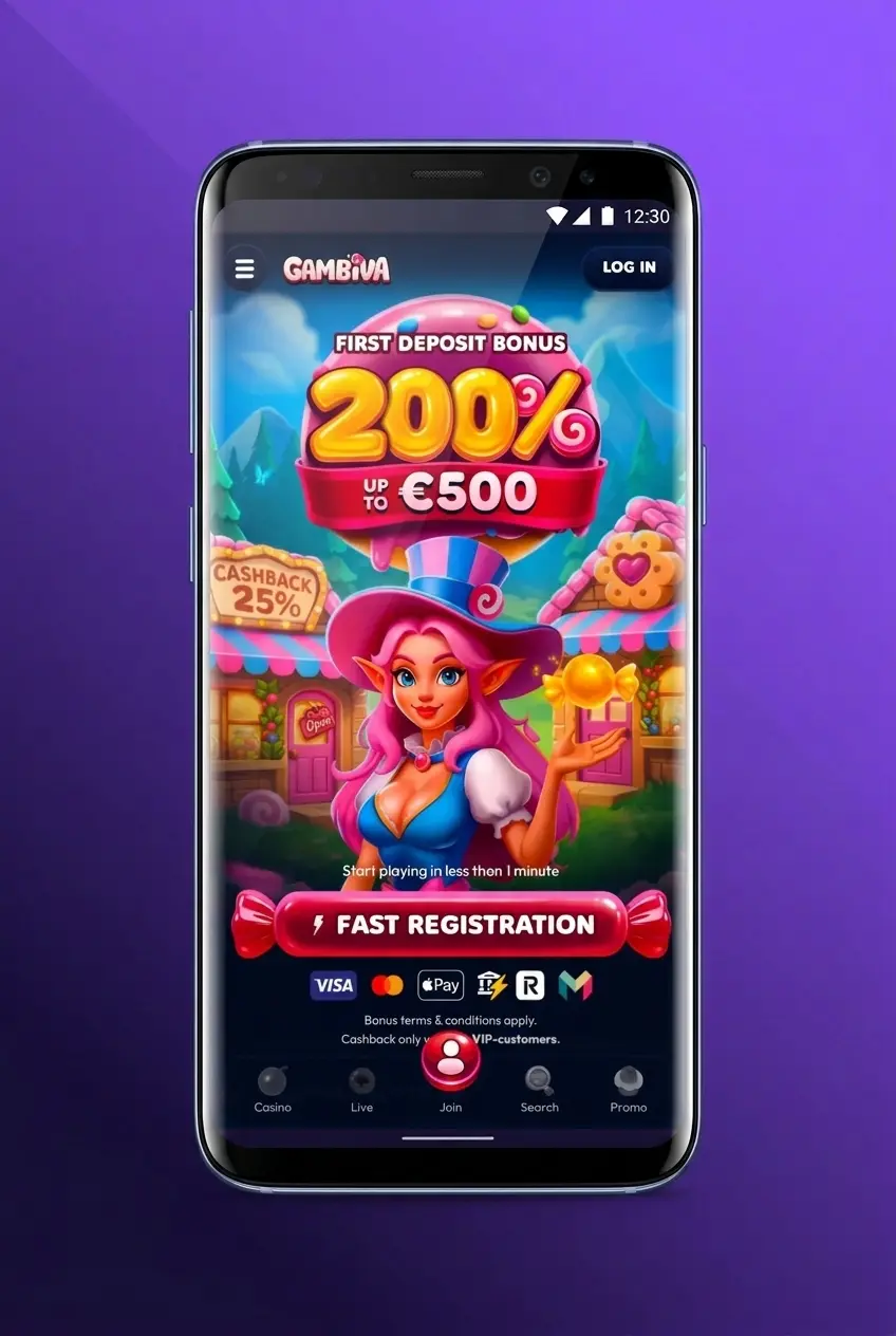 Gambiva APK download and installation steps on Android device showing app setup process