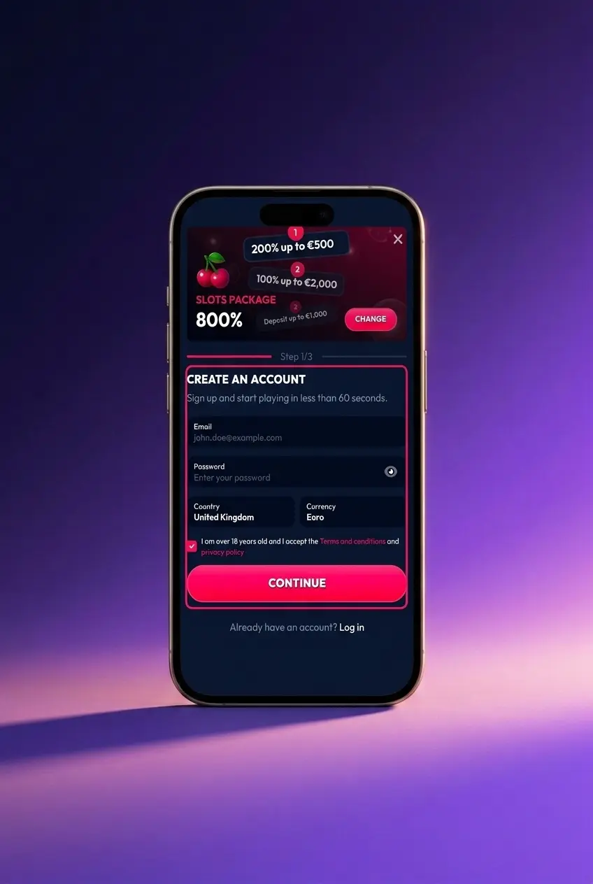 Step-by-step guide to registering and depositing at Gambiva Casino to claim a 100% bonus up to £1,000